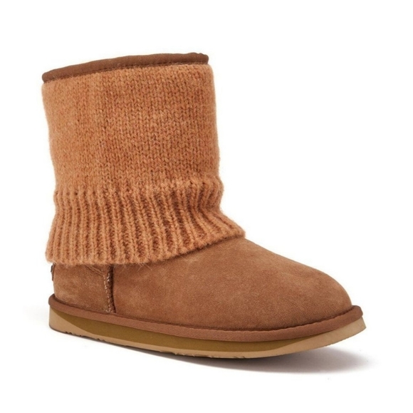 Australia Luxe Collective Fame Short Knit Boot in Chestnut. #238. Size 9 - Picture 2 of 10